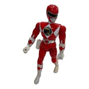VTG 1994 Red Mighty Morphin' Power Ranger Kicking 8” Action Figure Bandai